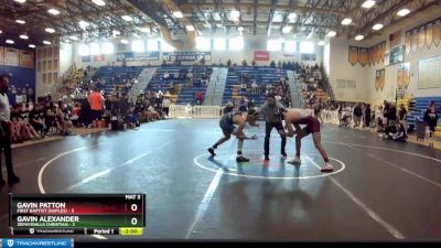 160 lbs Quarterfinals (8 Team) - Gavin Alexander, Zephyrhills Christian vs Gavin Patton, First Baptist (Naples)