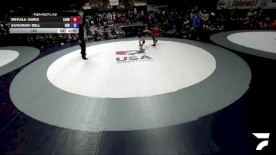 125 lbs Me'kala James, CVWA - Central Valley Wrestling Association vs Savannah Bell, IEWA - Inland Empire Wrestling Association