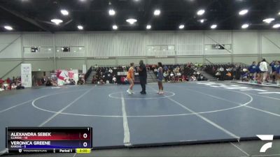 106 lbs Placement Matches (16 Team) - Alexandra Sebek, Illinois vs Veronica Greene, Kansas