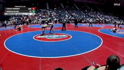 2A-157 lbs Cons. Round 3 - Tristan Sloan, East Jackson HS vs Logan Kennedy, Cook