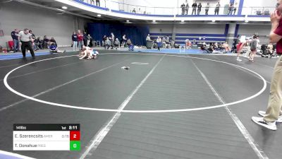 141 lbs Consi Of 16 #2 - Ethan Szerencsits, American University vs Trenton Donahue, Presbyterian College