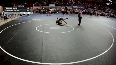 D 2 113 lbs Cons. Round 3 - Gabe Melancon, Prairieville vs Cooper Davis, Lakeshore