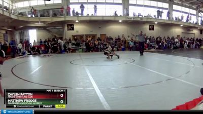 40 lbs Cons. Round 2 - Matthew Frodge, Contenders Wrestling Academy vs Zaylen Patton, Apache Wrestling Club