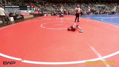 46 lbs Quarterfinal - Dakota Mendoza, MANTANONA-TC vs Greyson Summitt, Wolfpak Wrestling