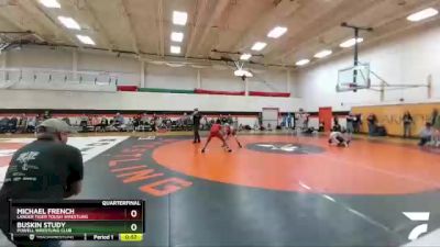 108 lbs Quarterfinal - Buskin Study, Powell Wrestling Club vs Michael French, Lander Tiger Tough Wrestling