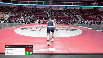 189 lbs Round Of 16 - Hunter Ressler, Clearfield vs Aiden States, Burgettstown