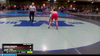 165 lbs Cons. Round 1 - Jayson Spencer, Huntingdon College vs Colby Tool, Central College (Iowa)