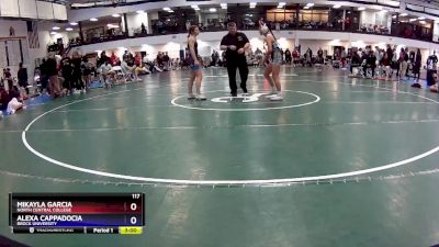 117 lbs Cons. Round 5 - Alexa Cappadocia, Brock University vs Mikayla Garcia, North Central College