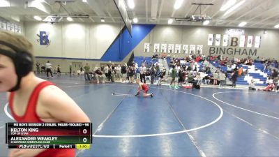 96 lbs Cons. Semi - Kelton King, Top Of Utah vs Alexander Weakley, Champions Wrestling Club