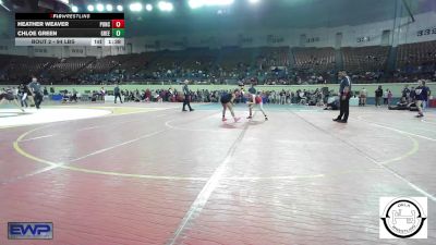 94 lbs 3rd Place - Heather Weaver, Ponca City LadyCat Wrestling vs Chloe Green, Greenwood Wrestling Academy