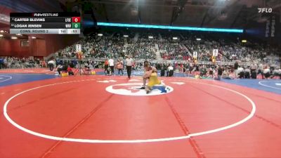 2A-175 lbs Cons. Round 2 - Logan Jensen, Wind River vs Carter Blevins, Lingle-Ft. Laramie/Southeast