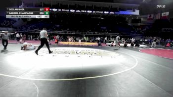 138 lbs 3rd Place Match - Gabriel Champagne, Grace Davis vs Declan Shea, Sutter