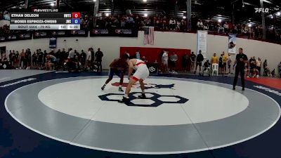 79 kg Champ. Round 2 - Ethan DeLeon, Nebraska Wrestling Training Center vs Moses Espinoza-Owens, Jackrabbit Wrestling Club