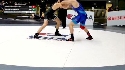 Junior Boys - 165 lbs Champ. Round 2 - Andrew Peterson, Patriot Wrestling Club vs Brody Coleman, Betsu Wrestling Club