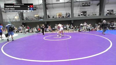 Junior Boys GR - 165 lbs Cons. Round 2 - Pratham Sharma, CA vs Colby Price, OR