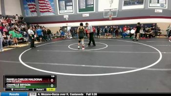 126 lbs Semifinal - Chamille Bryson, Cypress Creek (Girls) vs Pamela Carlos Maldonado, Klein Oak (Girls)