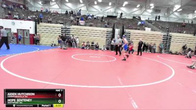 129-142 lbs Round 4 - Hope Senteney, Southport WC vs Aiden Hutchison, Crawfordsville WC