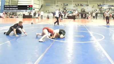 100 lbs Round Of 128 - Olivia Polansky, MA vs Clara Reynolds, CT