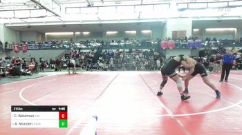 215 lbs Semifinal - Charles Weidman, Xavier vs Aethan Munden, Trumbull