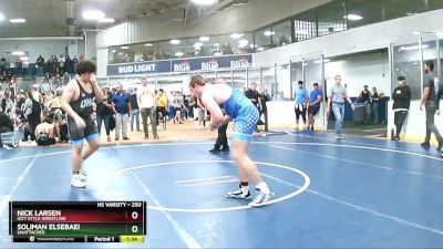 250 lbs Champ. Round 1 - Soliman Elsebaei, Unattached vs Nick Larsen, Izzy Style Wrestling