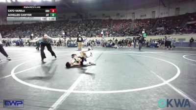 64 lbs Round Of 32 - Cato Varela, Chickasha Wrestling vs Achilles Cawyer, Jay Wrestling Club