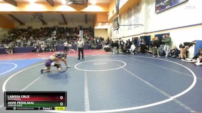 126 lbs Cons. Round 1 - Larissa Cruz, Wickenburg vs Hope Peshlakai, Window Rock