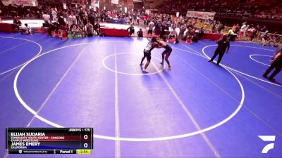 175 lbs Cons. Round 3 - James Emery, California vs Elijah Sudaria, Community Youth Center - Concord Campus Wrestling