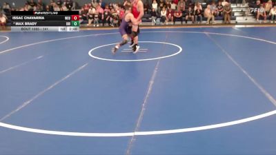 141 lbs Champ. Round 2 - Issac Chavarria, Western Colorado University vs Max Brady, Northern Iowa