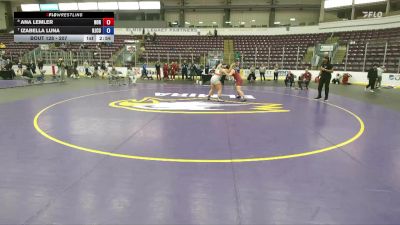 207 lbs Cons. Round 2 - Izabella Luna, New Jersey City University vs Ana Lemler, Norwich