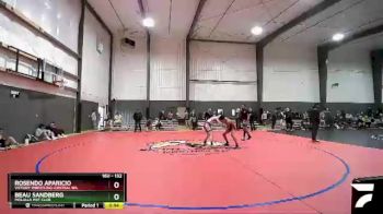 132 lbs Cons. Round 3 - Beau Sandberg, Molalla Mat Club vs Rosendo Aparicio, Victory Wrestling-Central WA