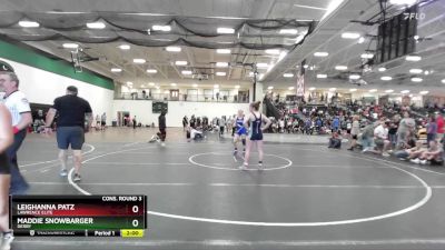 135 lbs Cons. Round 3 - Maddie Snowbarger, Derby vs Leighanna Patz, Lawrence Elite