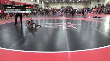 60 lbs Quarterfinal - Evangeline Denney, Pinnacle Wrestling vs Lauren Cox, New Prague Wrestling