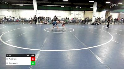 90 lbs Round Of 32 - Carl Weidner, IL vs Brody Compau, MI