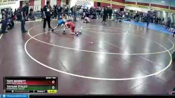 64 lbs Cons. Semi - Taygan Staley, Pahranagat Valley vs Tate Berrett, Gold Rush Wrestling