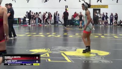 130 lbs Champ. Round 1 - Claire Daity, New Jersey City University vs Isabella Devito, Lock Haven