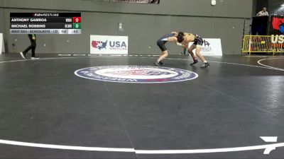 Schoolboys - 132 lbs Cons. Round 3 - Michael Robbins, Bloodline Wrestling vs Anthony Gamboa, Wright Wrestling Academy