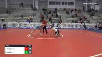 170 lbs 5th Place - Jonathan Conrad, Young Guns Black vs Dillon Walker, Team Shutt South