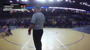 144 3A Quarterfinal - Elias Twigg, Fletcher vs Andres Rojas, Miami Southridge Hs