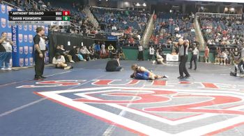 5A 150 lbs Quarterfinal - Davis Foxworth, Croatan vs Anthony Delgado, West Henderson High School