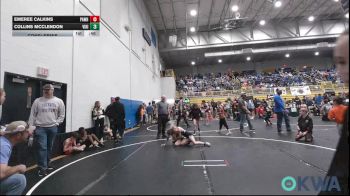 70 lbs Consolation - Emeree Calkins, Pawhuska Elks Takedown vs Collins Mcclendon, Viking Wrestling Club