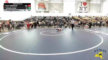 50 lbs 1st Place Match - Yongjin Kwon, VHW Club vs Clay Anderson, Olean Wrestling Club