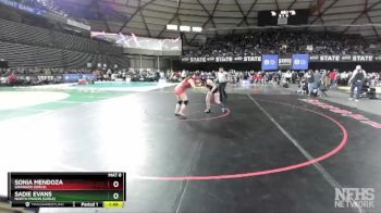 Girls 1B/2B/1A/2A 155 Quarterfinal - Sadie Evans, North Mason (Girls) vs Sonia Mendoza, Granger (Girls)