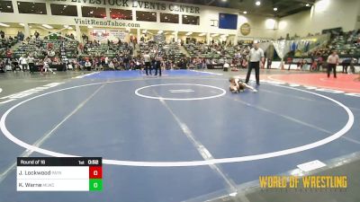 52 lbs Round Of 16 - James Lockwood, Patriot Mat Club vs Kaiden Warne, Motherlode Wrestling Club