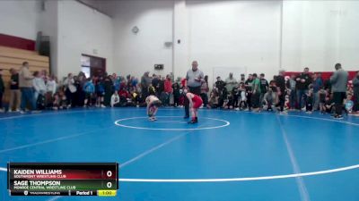53-58 lbs Quarterfinal - Sage Thompson, Monroe Central Wrestling Club vs Kaiden Williams, Southmont Wrestling Club