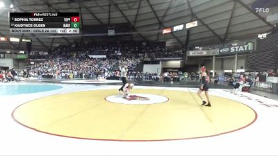 Girls 2A 105 lbs Champ. Round 2 - Sophia Torrez, Toppenish (Girls) vs Kaidynce Olsen, Marysville Pilchuck (Girls)