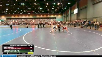 148-160 lbs Round 3 - Joey Green, Silver State Wrestling Academy vs Maddox Sedlacek, White Pine Junior Wrestling Cl