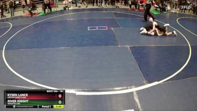 78 lbs Cons. Round 4 - Kysen Lance, Uintah Wrestling vs River Knight, Wasatch WC