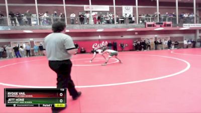 113 lbs Cons. Round 2 - Rydge Vail, Bonneville High School vs Jett Hone, Blackfoot High School