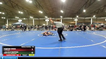 95 lbs Semifinal - Porter Swan, Homedale vs Lincoln Bastian, Idaho Gold Wrestling