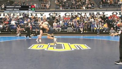 197 lbs Semifinal - Garrett Wells, Central Oklahoma vs Jeremiah Larson, Maryville